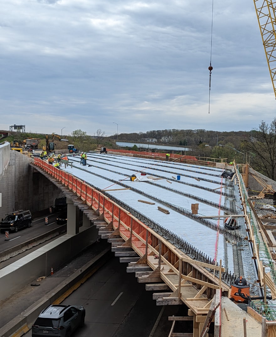 heavy bridge construction project 