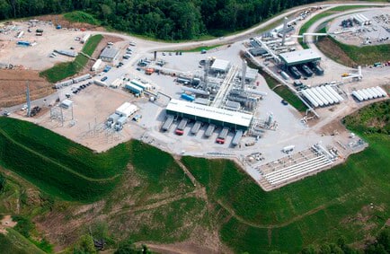 aerial view of completed site development project